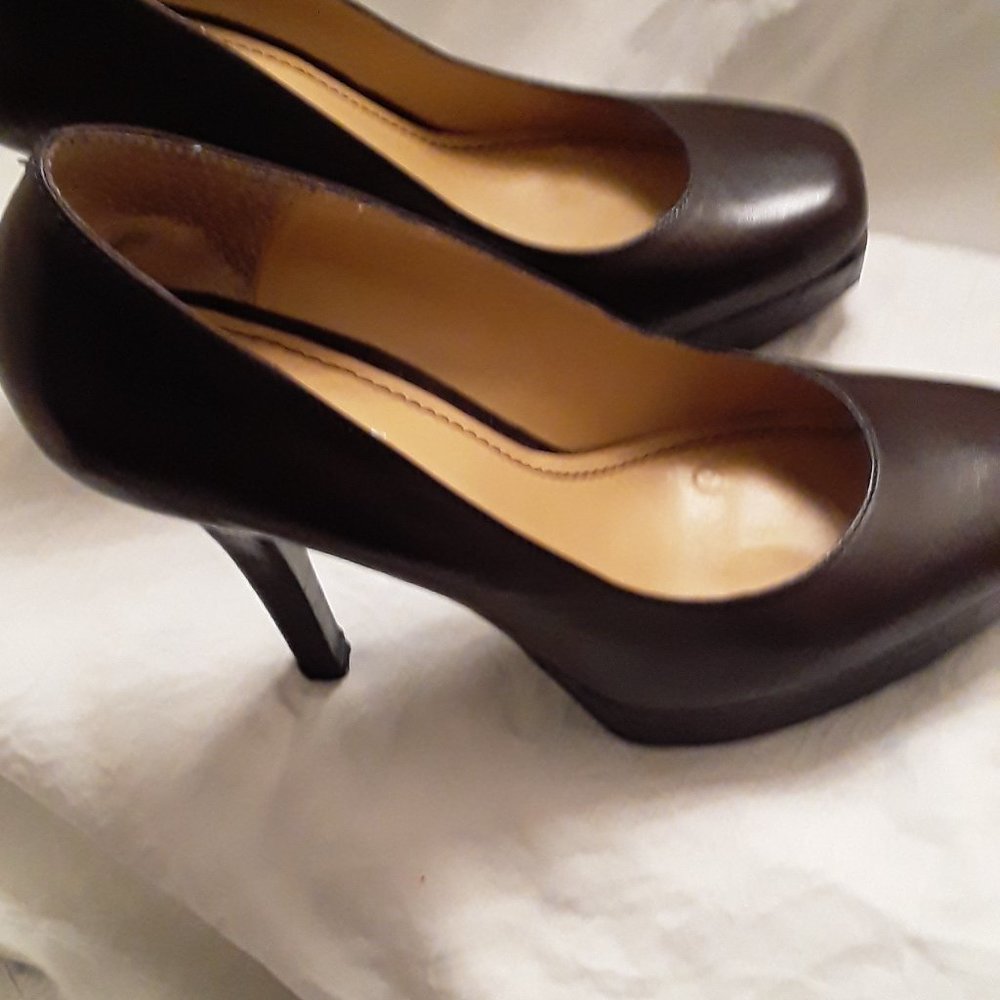 Nine West Platform Heel Pumps Stiletto Shoes Heels  Chocolate Brown Size 8